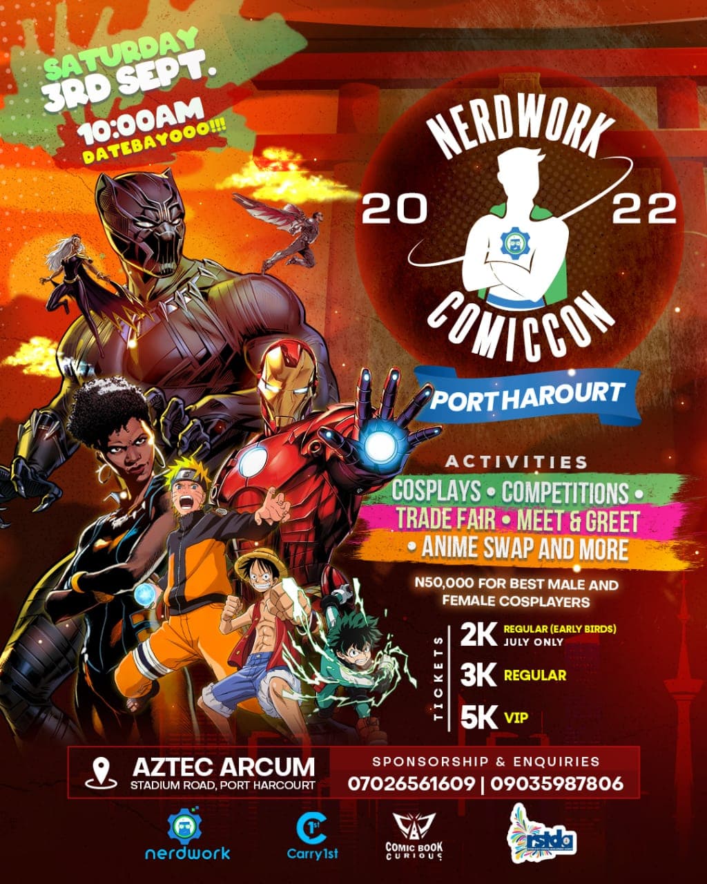 Vintage illustrated event poster from the PH Otakus design library